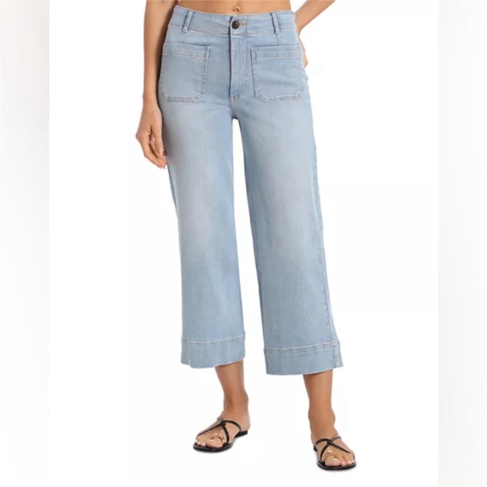 Bagatelle wide leg Cropped Women's Jeans size 26 patch pockets front and back